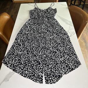 Allison Joy Romper 1 Piece Jumpsuit Womens Size Medium Sleeveless Black White